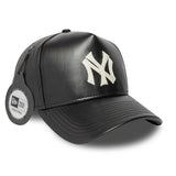 șapcă New York Yankees, din piele, New Era, 9FORTY, neagră