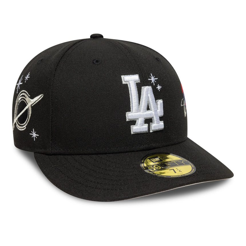 șapcă Los Angeles Dodgers, PLANET ICON, New Era, 59FIFTY, PC, negru