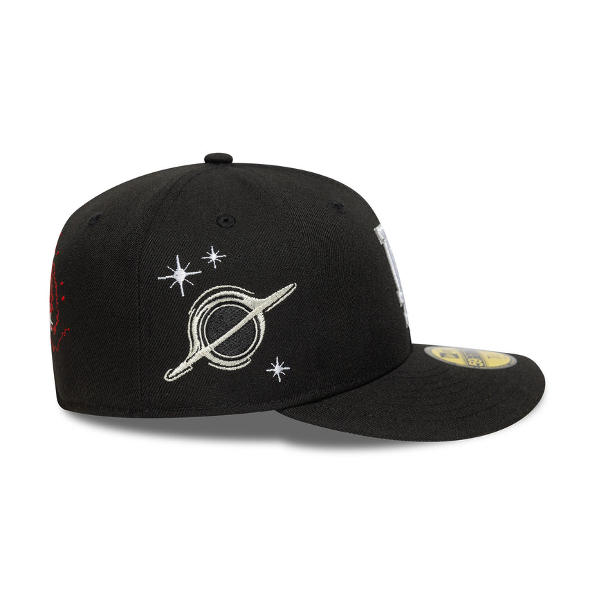 șapcă Los Angeles Dodgers, PLANET ICON, New Era, 59FIFTY, PC, negru