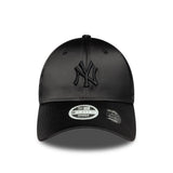 Șapcă New York Yankees, fundă de satin la spate, New Era, 9FORTY, pentru femei, negru