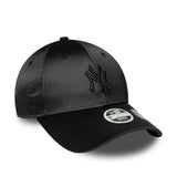 Șapcă New York Yankees, fundă de satin la spate, New Era, 9FORTY, pentru femei, negru
