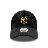 Șapcă New York Yankees, velur leopard, 9FORTY, pentru femei, negru