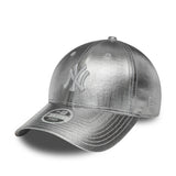 șapcă New York Yankees, metalică, New Era, 9FORTY, pentru femei, argintie