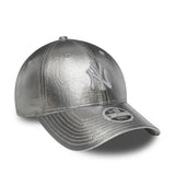 șapcă New York Yankees, metalică, New Era, 9FORTY, pentru femei, argintie