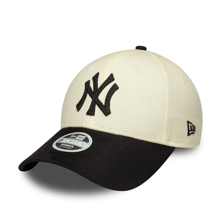 Șapcă New York Yankees, suede sintetic, New Era, 9FORTY, bej-negru