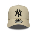 șapcă New York Yankees, patch lateral bej, A-frame, New Era, 9FORTY, bej