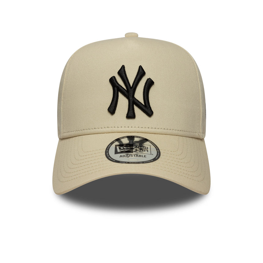 șapcă New York Yankees, patch lateral bej, A-frame, New Era, 9FORTY, bej