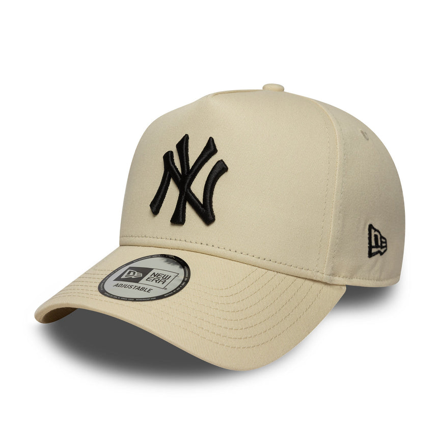 Șapcă New York Yankees bej, patch lateral bej, de tip A-frame, New Era, 9FORTY.