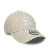 șapcă New York Yankees, lână Melton, 9FORTY, crem