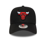 Șapcă Chicago Bulls, patch lateral A-Frame, Chicago Bulls, A-frame, negru
