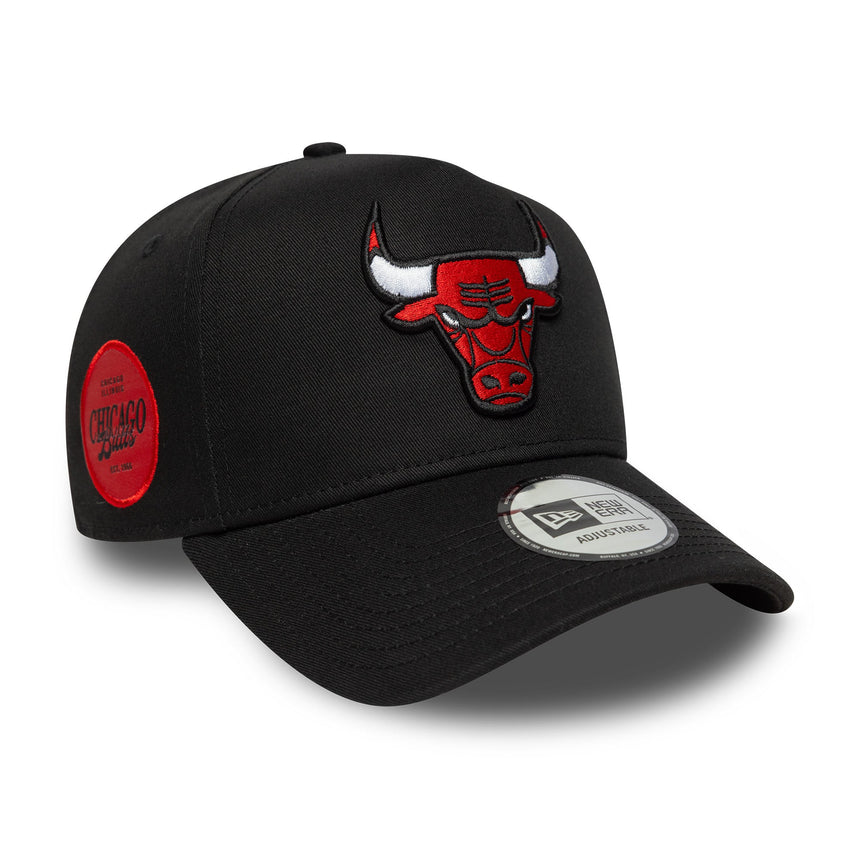 Șapcă Chicago Bulls, patch lateral A-Frame, Chicago Bulls, A-frame, negru
