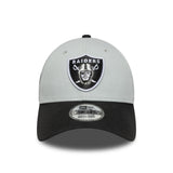 Șapcă Las Vegas Raiders, tonuri duale, pin, New Era, 9FORTY, patch pe laterală, negru-alb