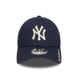 șapcă New York Yankees, text pe vizier în stil script, New Era, 9FORTY, albastru,