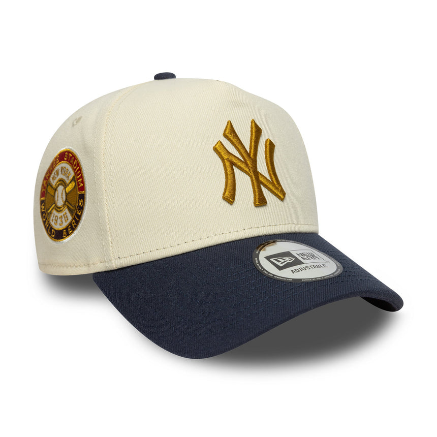 Șapcă New York Yankees, patch decorativ, New Era, 9FORTY, A-frame, bej