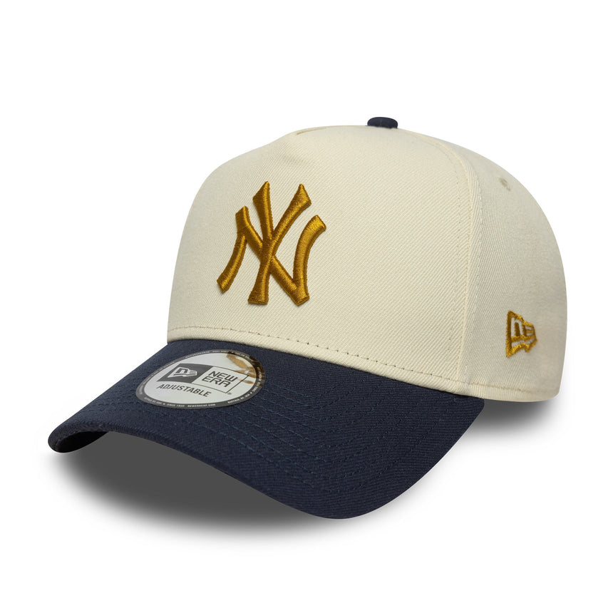 Șapcă New York Yankees, patch decorativ, New Era, 9FORTY, A-frame, bej