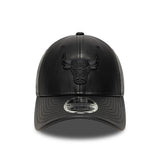 Șapcă Chicago Bulls, PU MC, New Era, 9FORTY, simplă, neagră