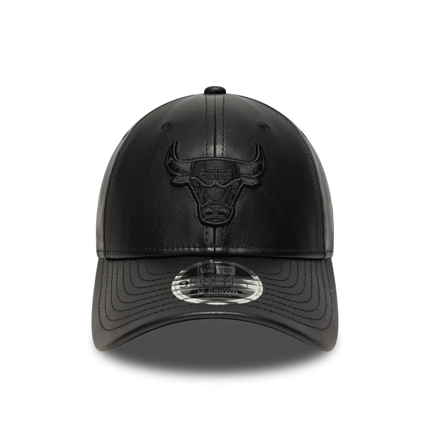 Șapcă Chicago Bulls, PU MC, New Era, 9FORTY, simplă, neagră