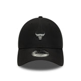 Șapcă Chicago Bulls, pin NBA, New Era 9FORTY, negru