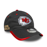 Șapcă Kansas City Chiefs, pin de echipă, New Era, 9TWENTY, simplă, gri