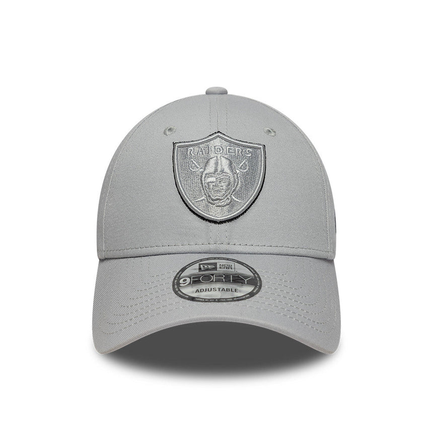 șapcă Los Angeles Raiders, TEAM OUTLINE, New Era, 9FORTY, gri