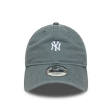 Șapcă New York Yankees, logo mini spălat, New Era, 9TWENTY, gri
