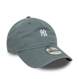 Șapcă New York Yankees, logo mic spălat, New Era, 9TWENTY, gri
