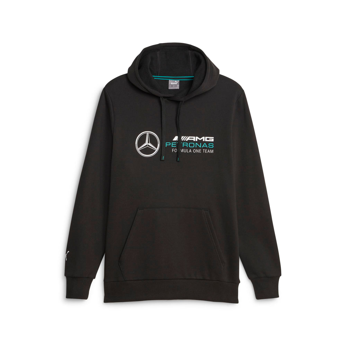 Mercedes Pulover, cu glugă, Puma, ESS, fleece, Negru