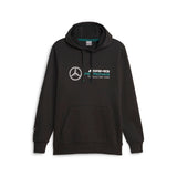 Mercedes Pulover, cu glugă, Puma, ESS, fleece, Negru