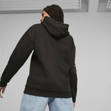 BMW MMS sweatshirt, hooded, Puma, ESS, women, fleece, black - FansBRANDS®