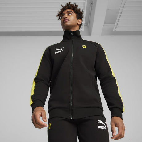 Ferrari pulover, Puma, Race Iconic T7 Track, negru - FansBRANDS®
