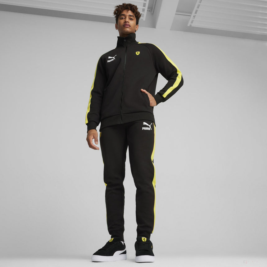 Ferrari pulover, Puma, Race Iconic T7 Track, negru - FansBRANDS®