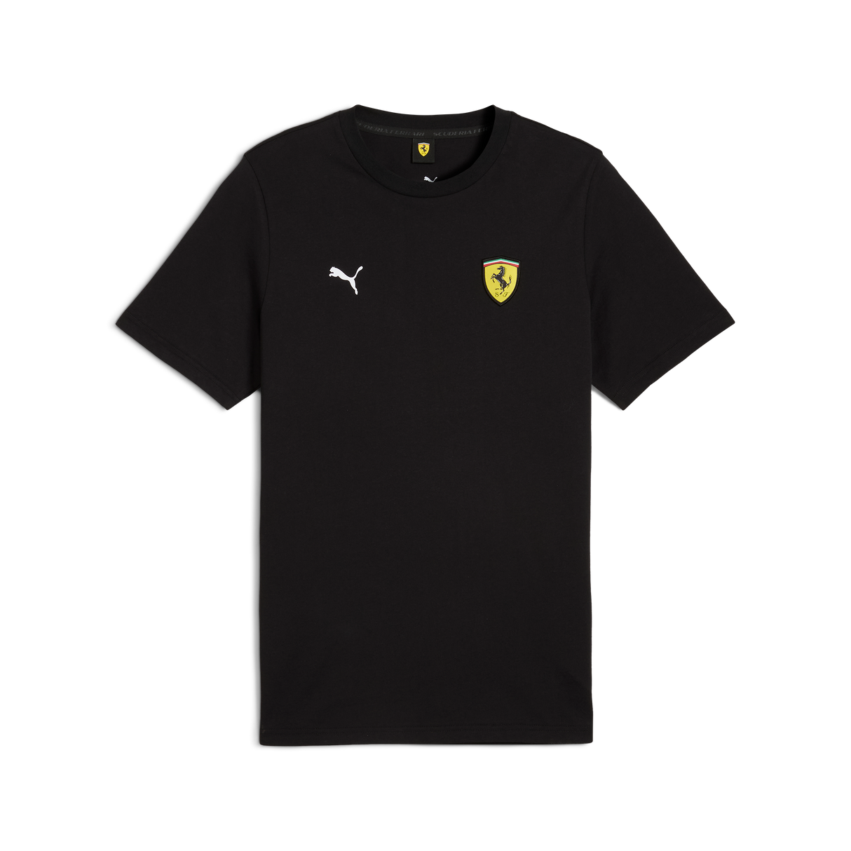 Ferrari tricou, Puma, race colored shield, negru