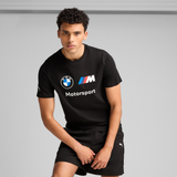 Tricou cu logo BMW, Puma, Essential, MMS, negru 🔥