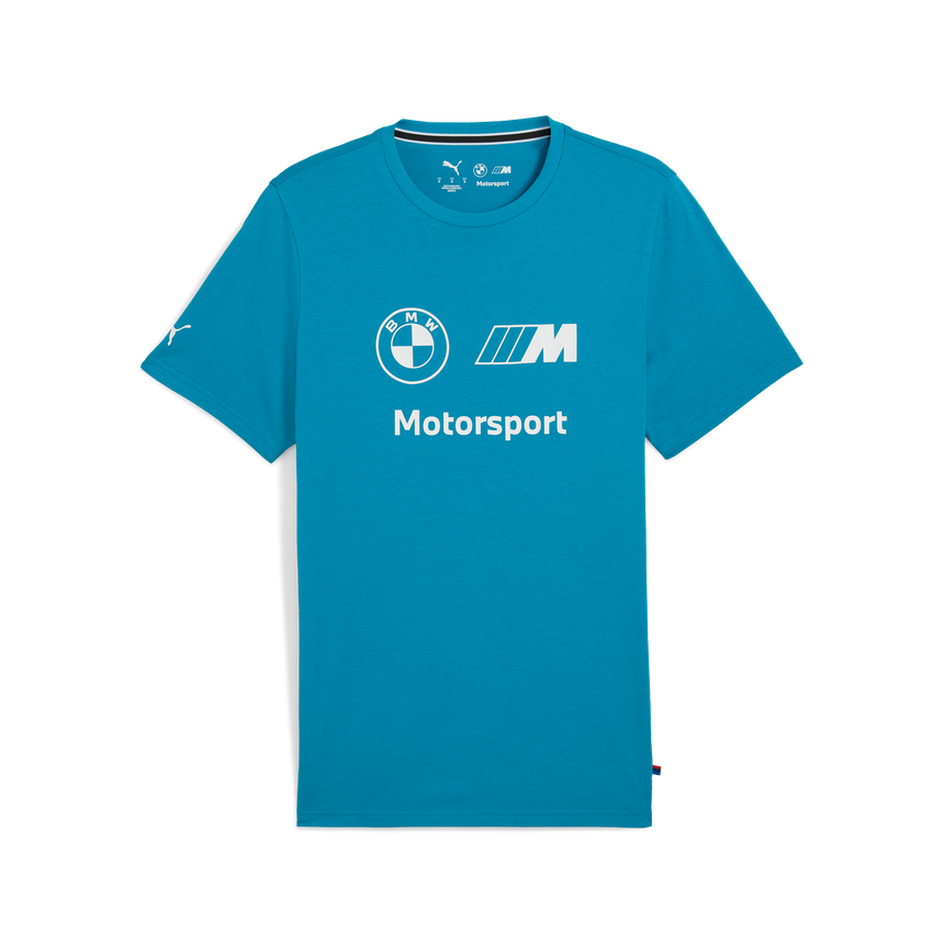 Tricou cu logo BMW, Puma, Essential, MMS, albastru 🔥