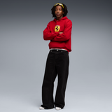 Hanorac Ferrari, Puma, îmbrăcăminte sport, logo cu scut, roșu 🔥