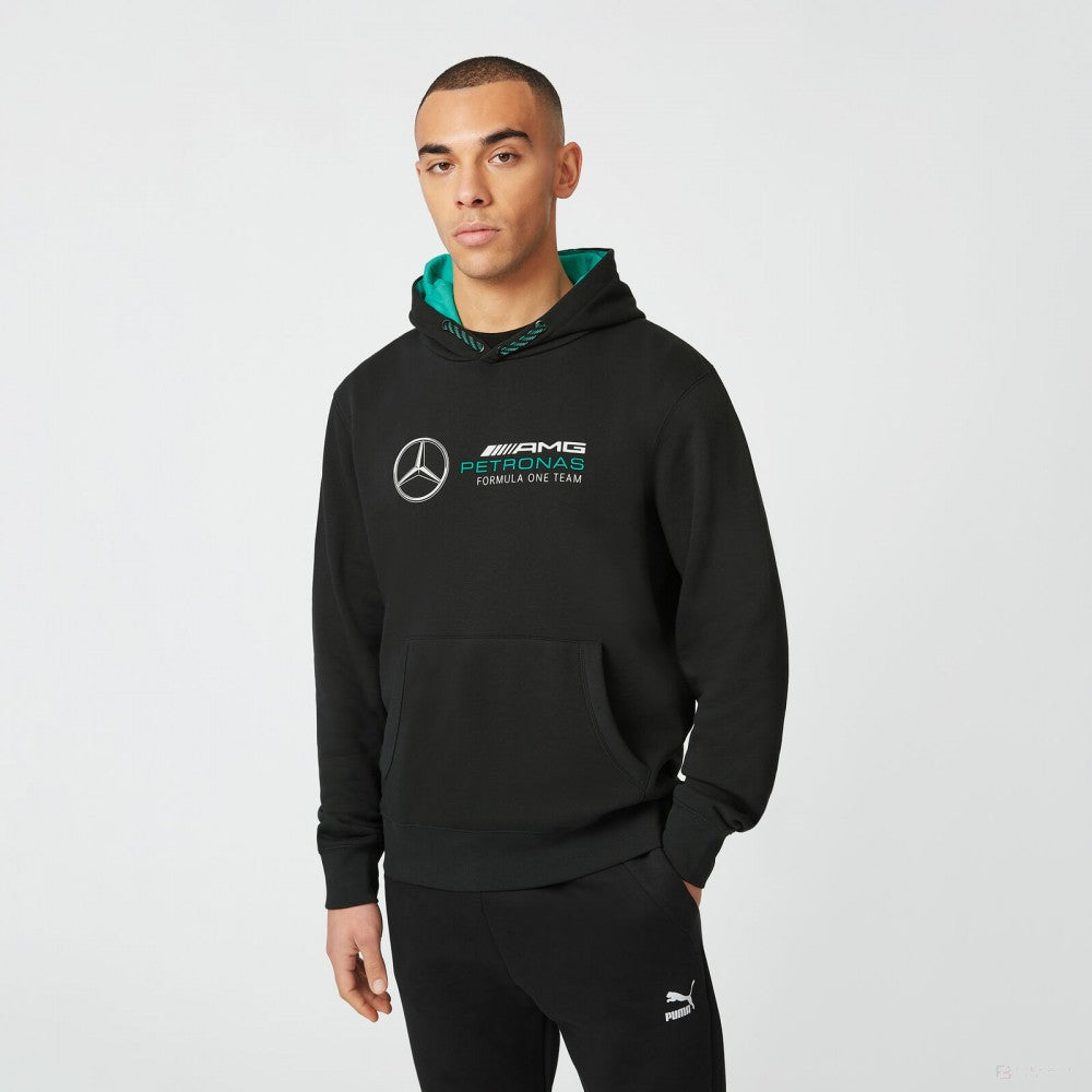 Pulover de Barbat, Mercedes Team Logo, Negru, 2022 - FansBRANDS®