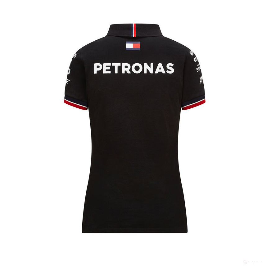 Tricou de Dama cu Guler, Mercedes, Negru, 2021 - FansBRANDS®
