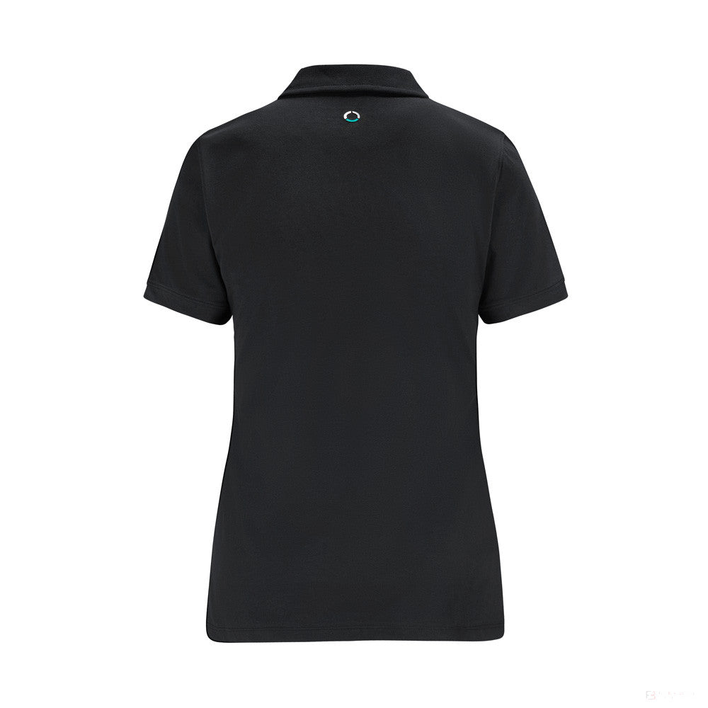 Tricou de Dama cu Guler, Mercedes Classic, Negru, 2022 - FansBRANDS®