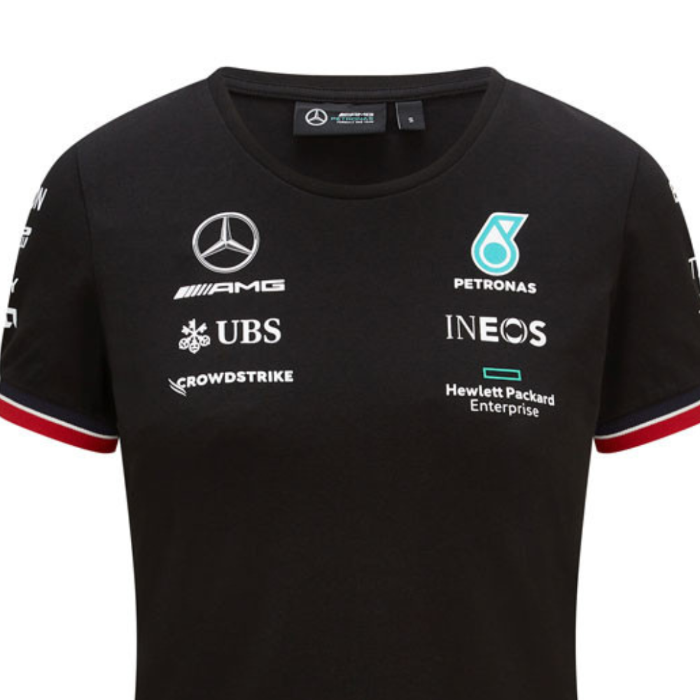 Women's T-Shirt, Mercedes, Black, 2021