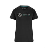 Tricou de Dama, Mercedes Large Logo, Negru, 2022