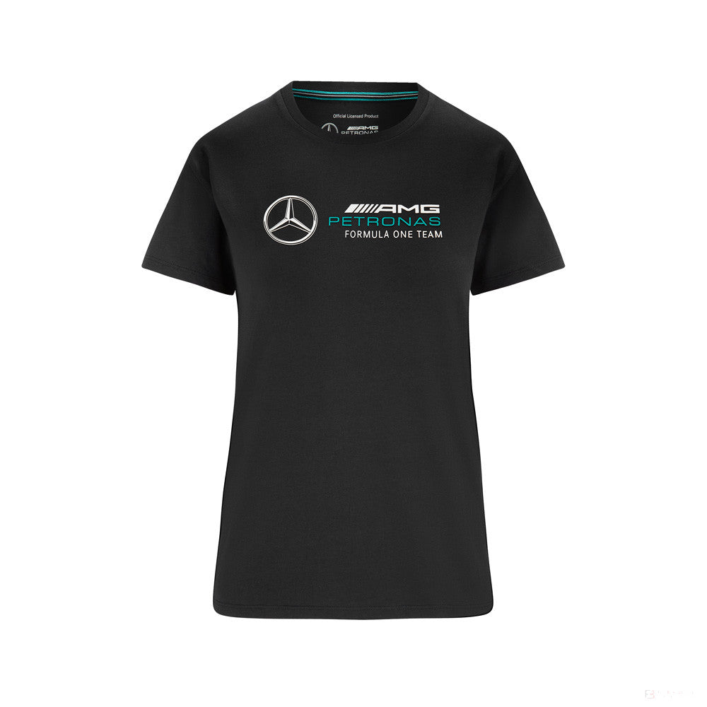 Tricou de Dama, Mercedes Large Logo, Negru, 2022 - FansBRANDS®