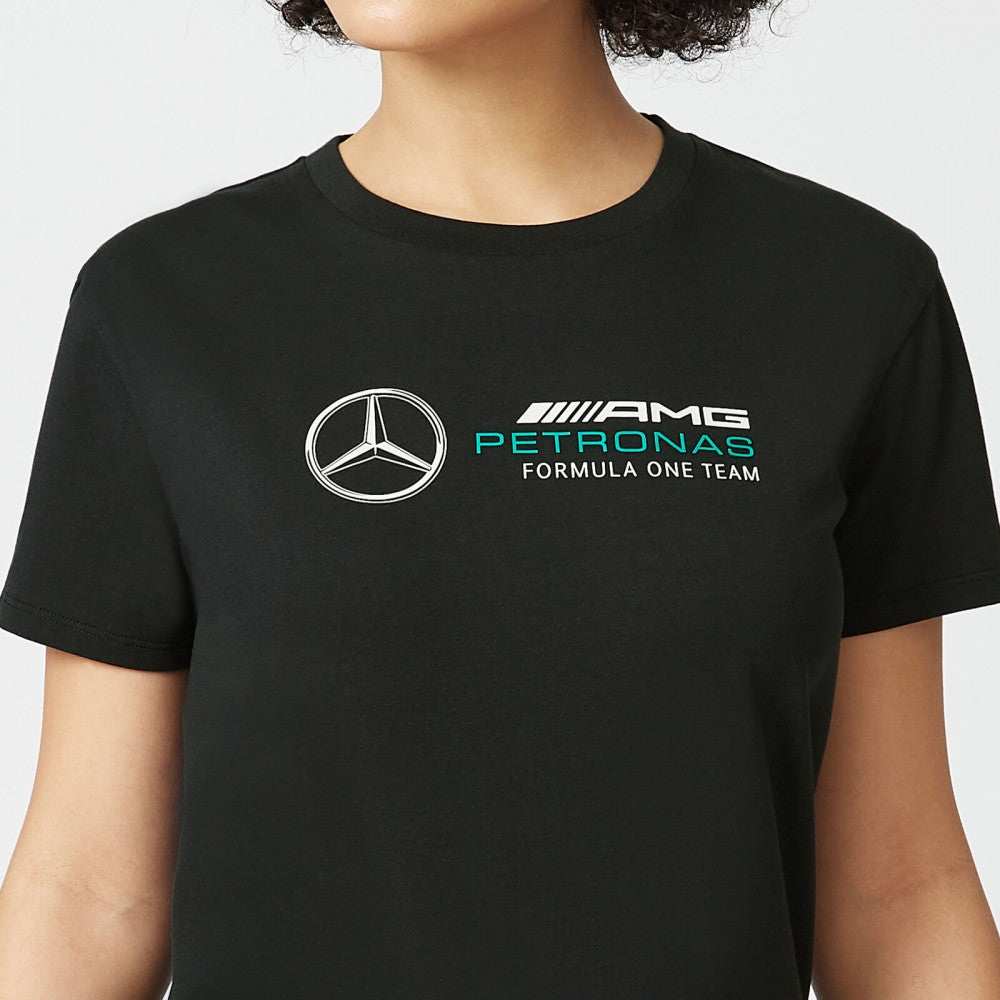 Tricou de Dama, Mercedes Large Logo, Negru, 2022