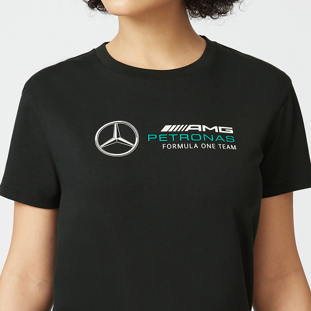 Tricou de Dama, Mercedes Large Logo, Negru, 2022 - FansBRANDS®