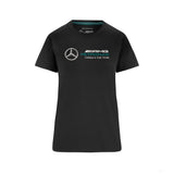 Tricou de Dama, Mercedes Large Logo, Negru, 2022 - FansBRANDS®