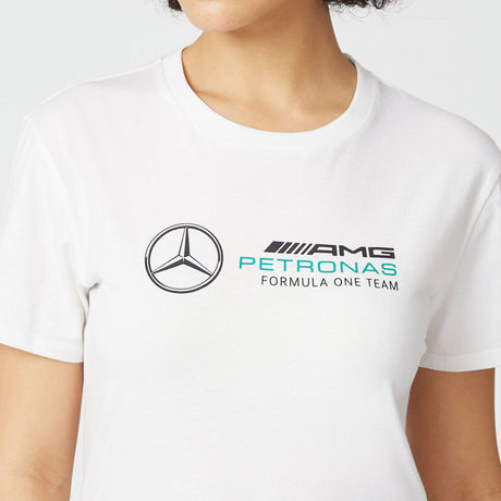 Tricou de Dama, Mercedes Large Logo, Alb, 2022 - FansBRANDS®