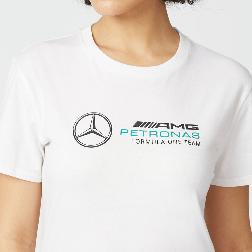 Tricou de Dama, Mercedes Large Logo, Alb, 2022 - FansBRANDS®