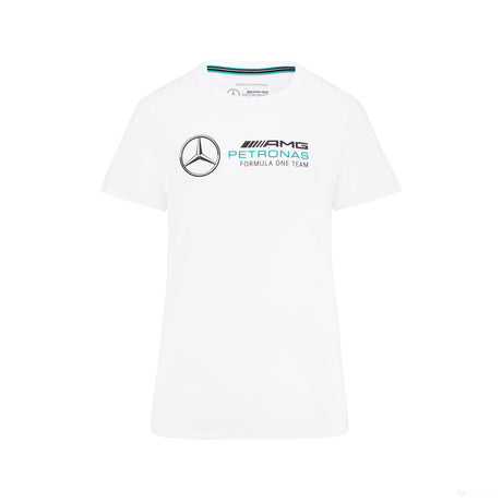 Tricou de Dama, Mercedes Large Logo, Alb, 2022 - FansBRANDS®