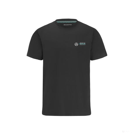 Tricou de Barbat, Mercedes Small Logo, Negru, 2022 - FansBRANDS®