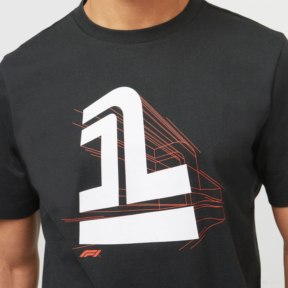 Tricou de Barbat, Formula 1 NO.1 Graphic, Negru, 2022 - FansBRANDS®