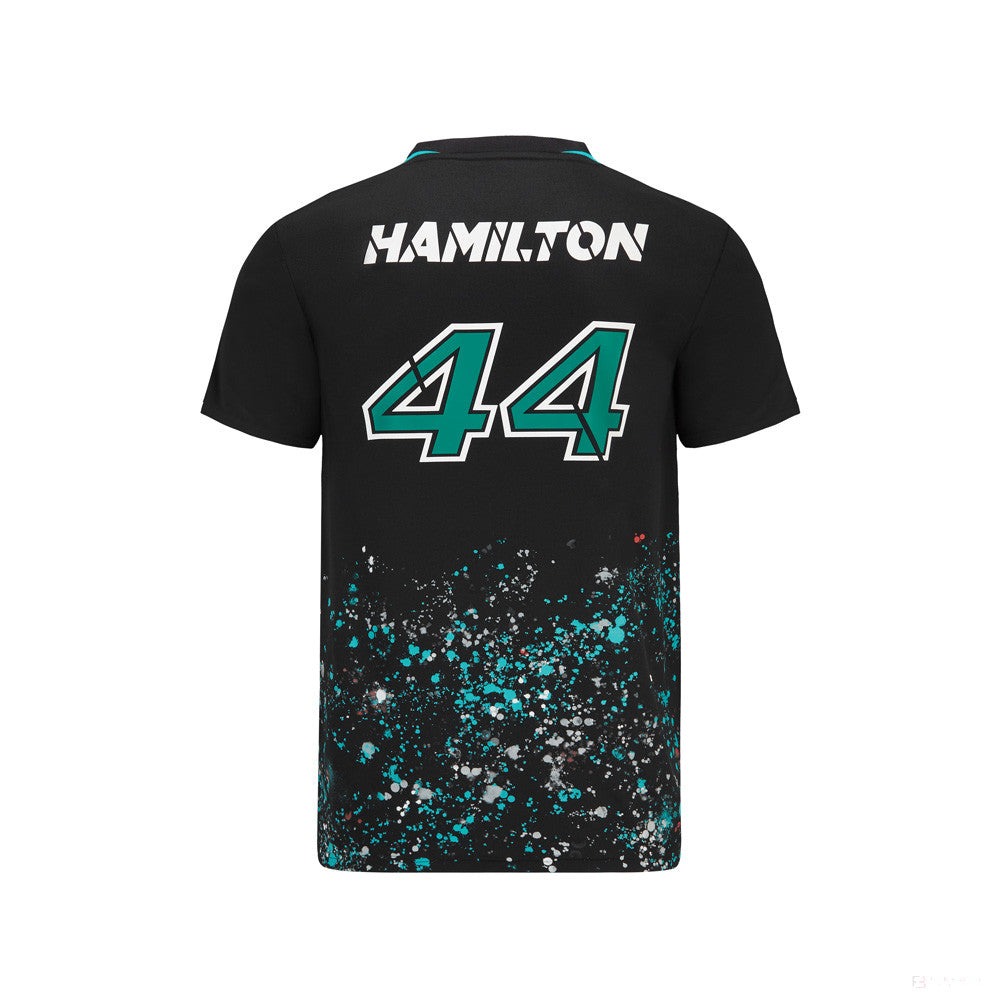 Tricou de Barbat, Mercedes Lewis Hamilton LEWIS #44, Negru, 2022